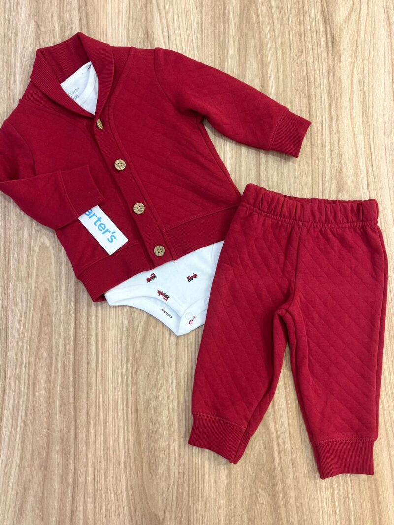 Conjunto rojo tractores Carter´s