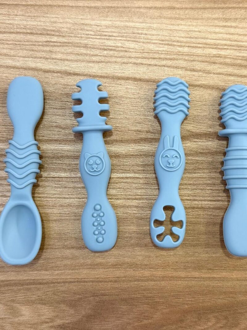 Set x 4 cucharas estimulacion silicona Gris