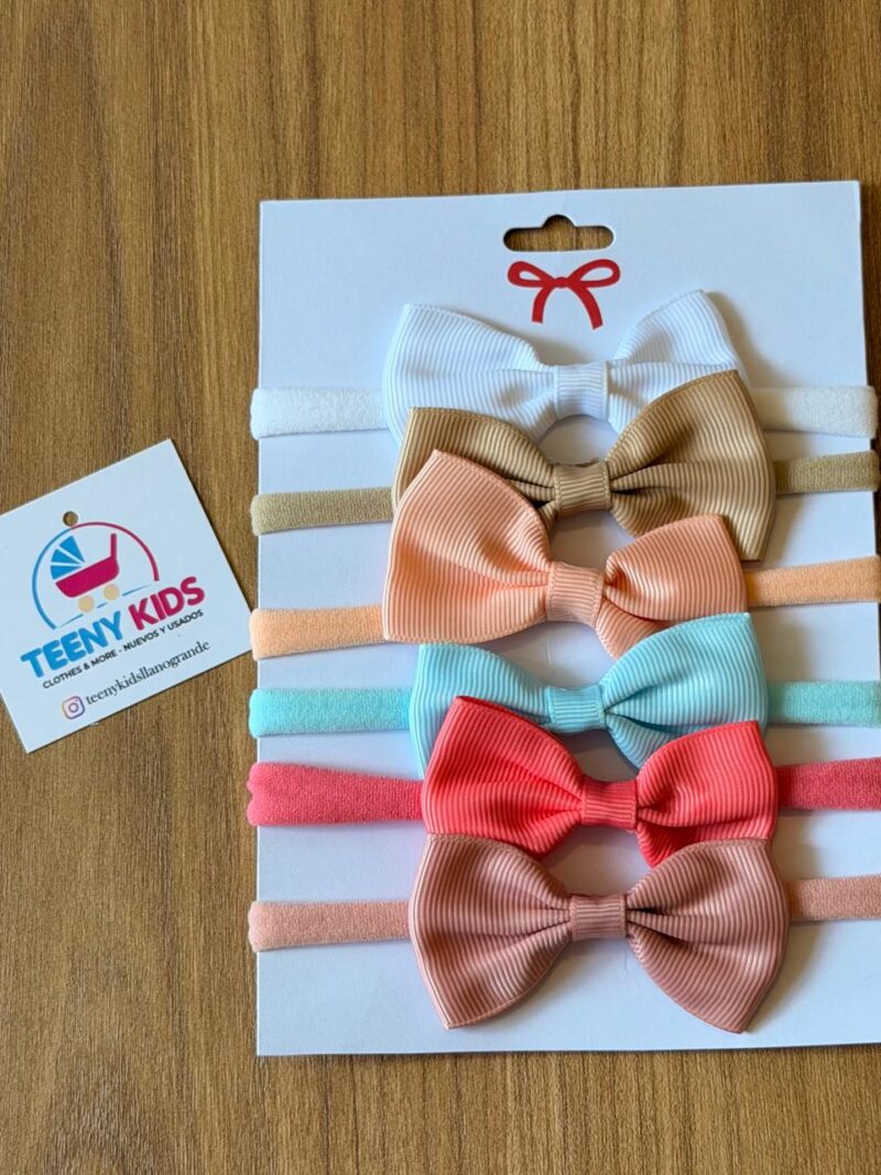 Set balacas moños x6 Multi Color