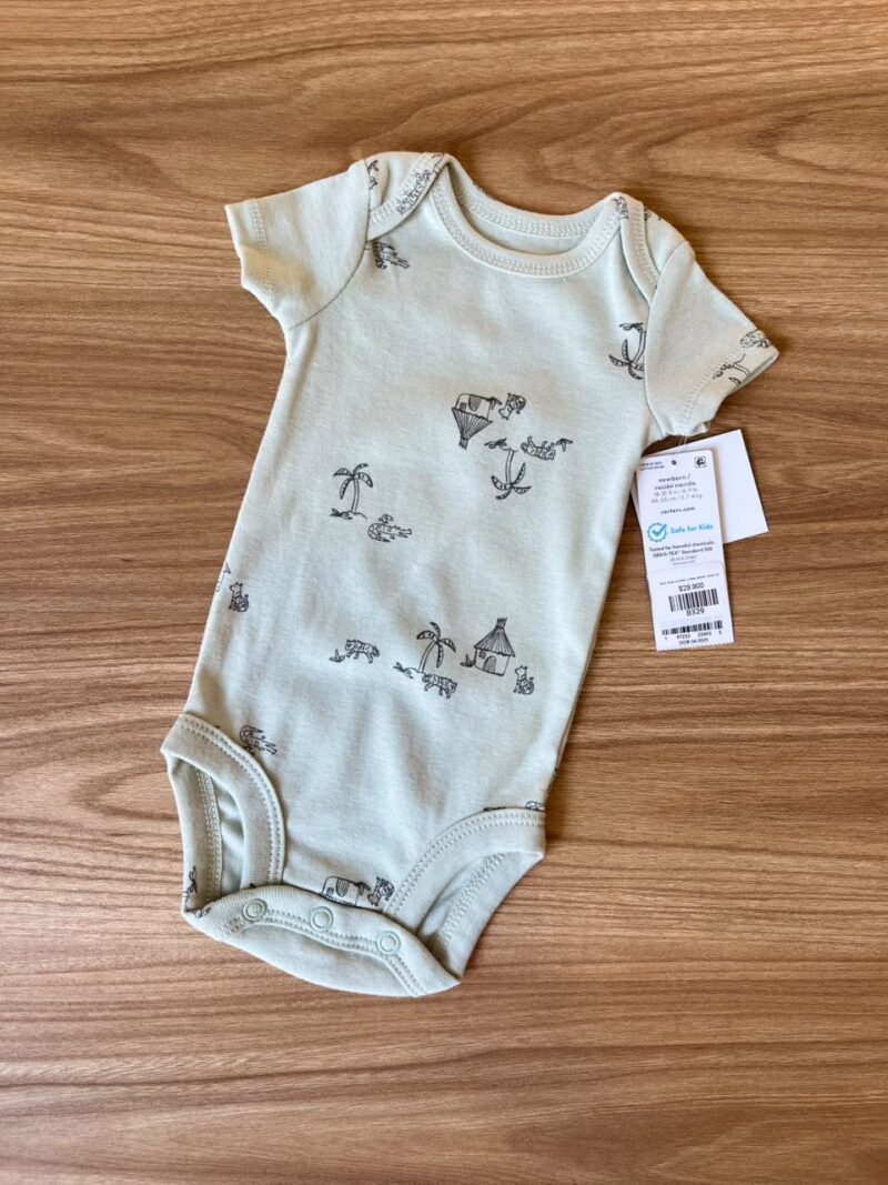 Body CARTERS verde animales