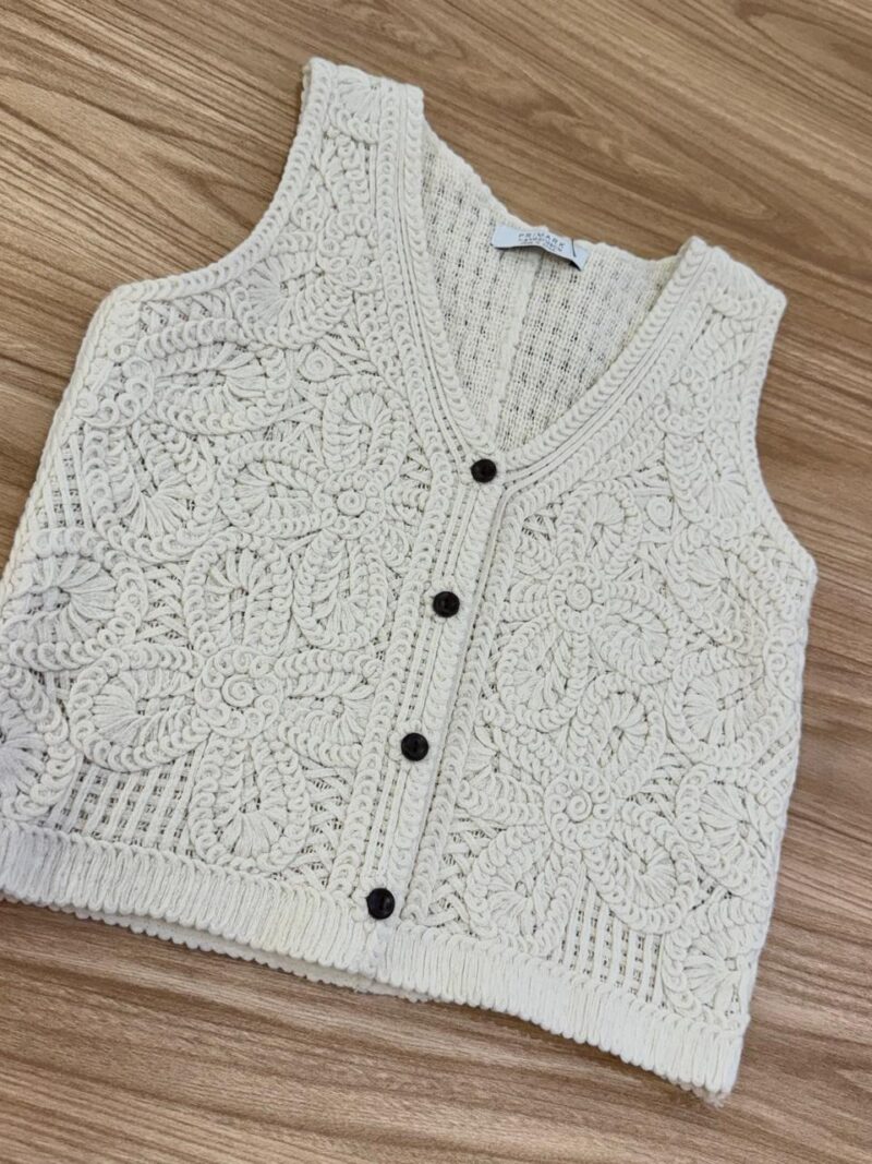Chaleco Tejido Blanco