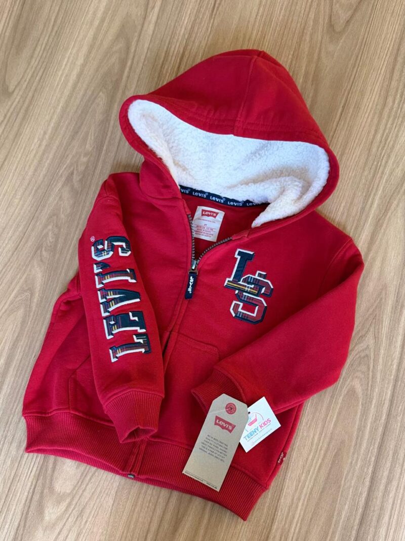 Chaqueta Roja Peludita Levis