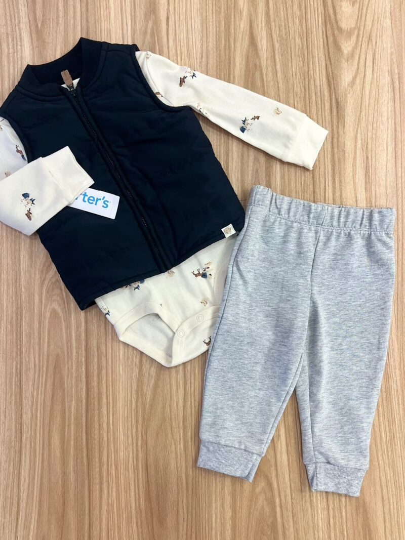 Conjunto chaleco negro Carter´s