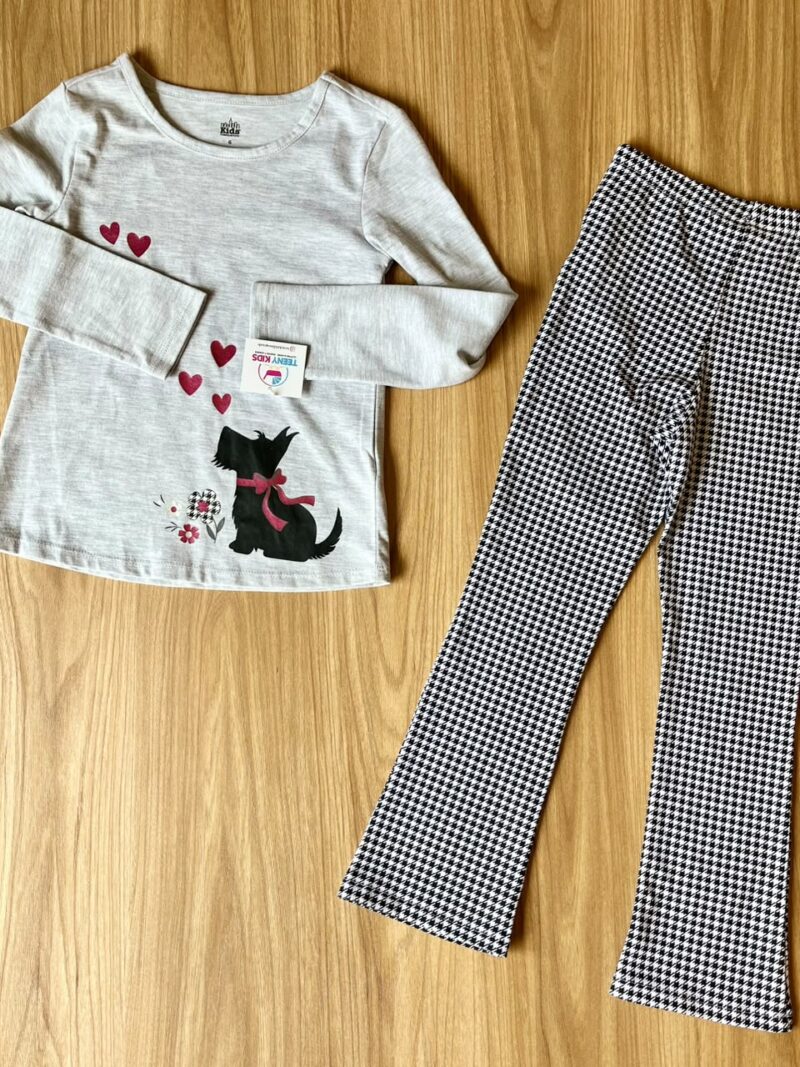 Conjunto perrito corazones