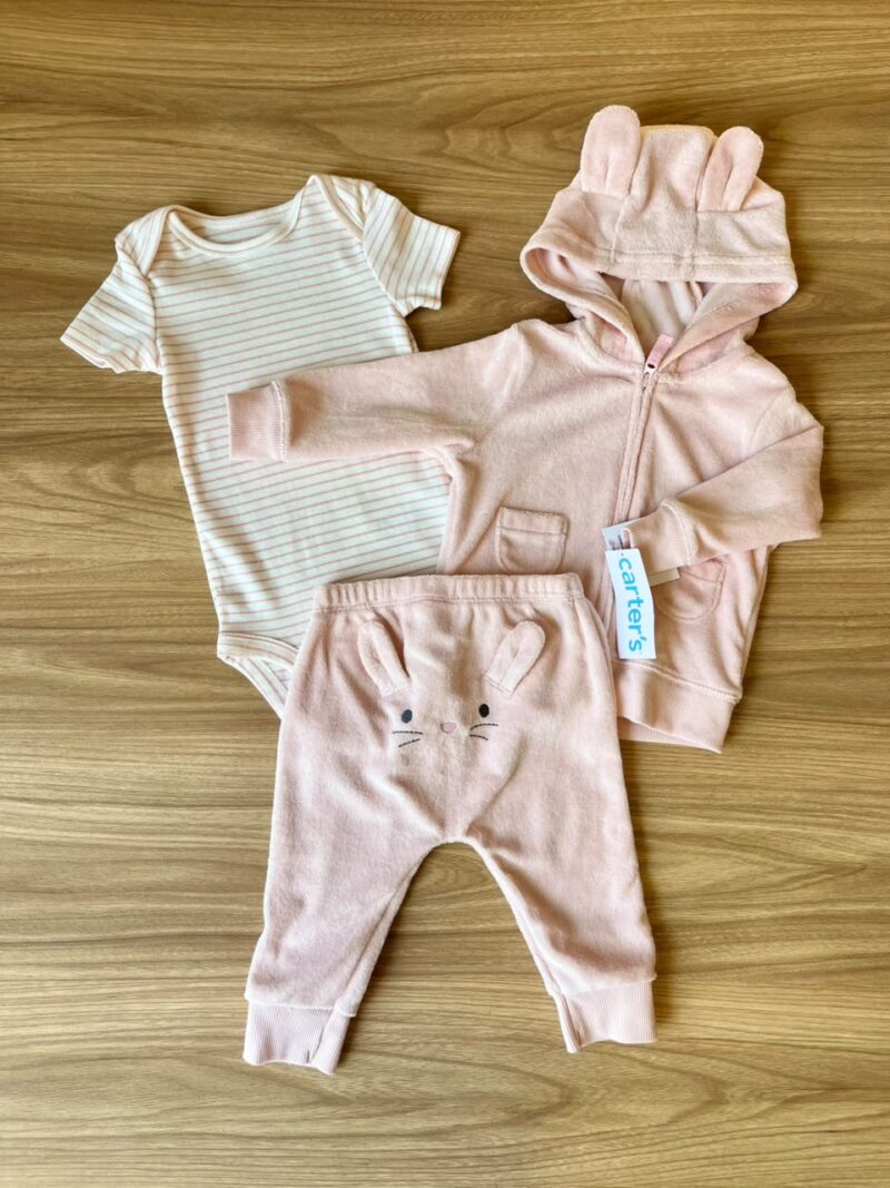 Conjunto CARTERS rosado gatica