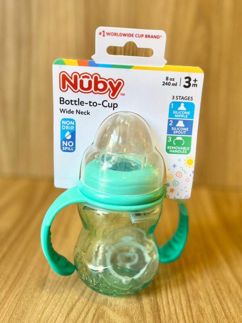 Tetero Agarraderas Verde 8 onz Nuby