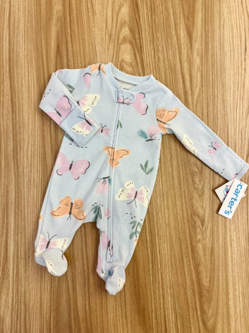 Pijama enterizo azul mariposas Carters