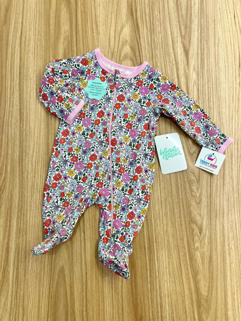 Pijama enterizo blanca flores Wonder Nation