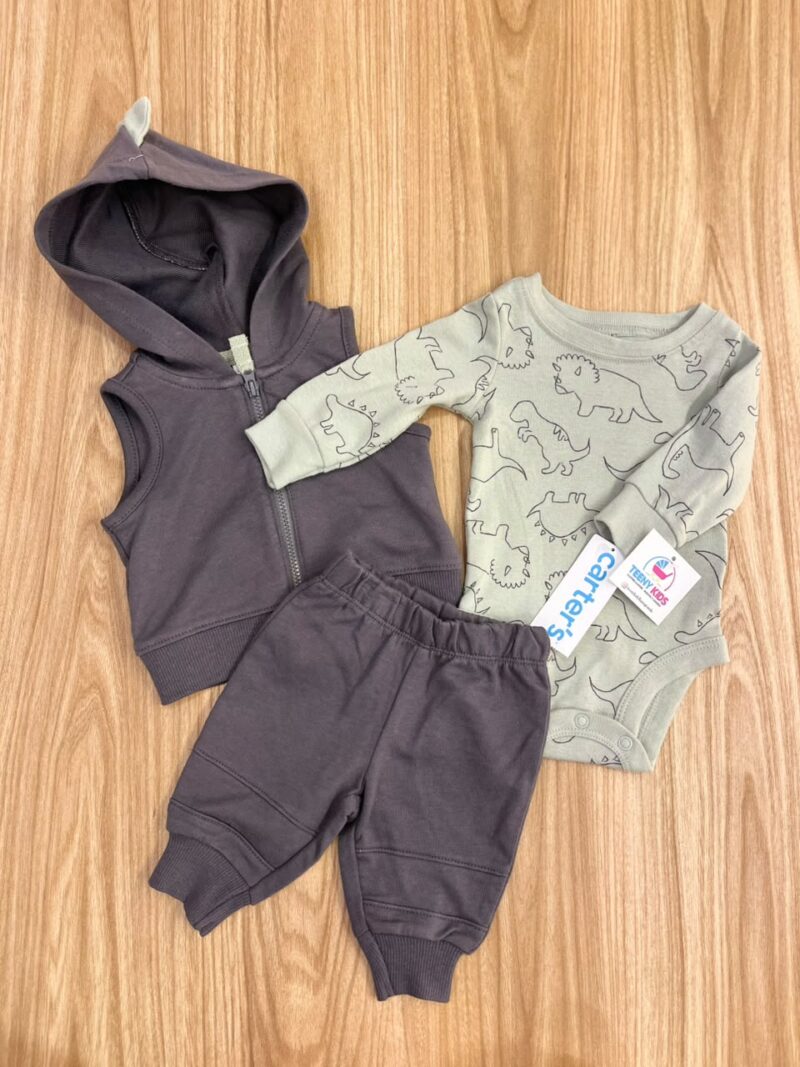 Conjunto chaleco dinos Carters