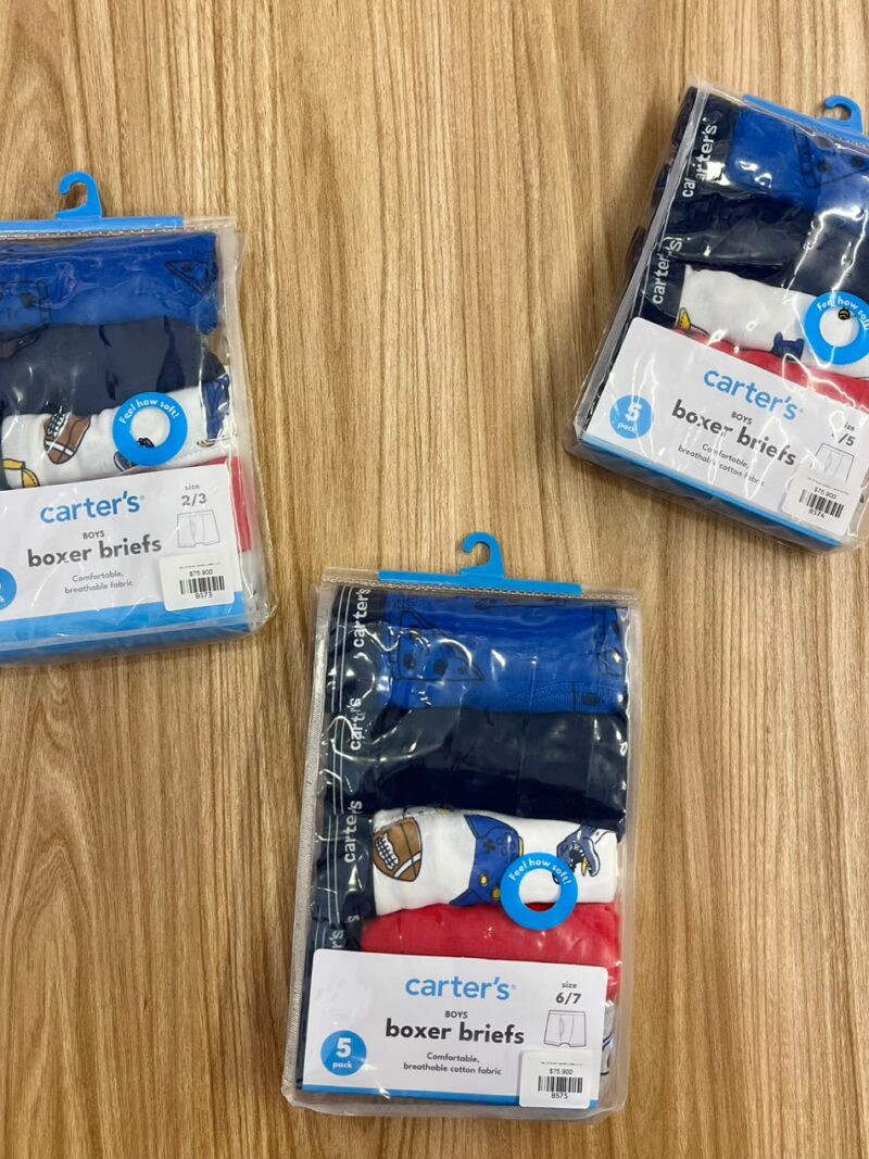Sets x5 boxers Carters